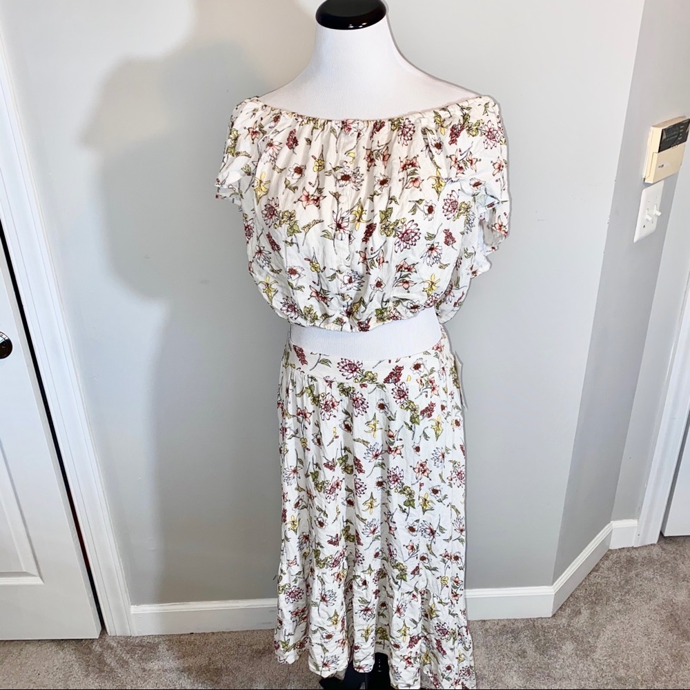 Bohemian Crop Top and Matching Maxi Skirt